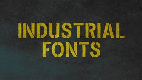 free printable industrial fonts